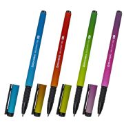 Ручка шариковая BRAUBERG SOFT TOUCH GRIP «GRADE NEON», СИНЯЯ, мягкое покрытие, ассорти, узел 0,7 мм, 143710