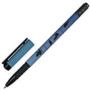 Ручка шариковая BRAUBERG SOFT TOUCH GRIP «NIGHT CITY», СИНЯЯ, мягкое покрытие, узел 0,7 мм, 143712