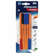 Ручки масляные PENSAN «Officepen», НАБОР 10 шт., АССОРТИ, узел 1 мм, линия письма 0,5 мм, 1010/B10