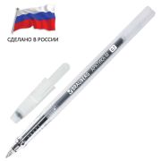 Ручка гелевая РОССИЯ «СТАНДАРТ», ЧЕРНАЯ, корпус тонированный, узел 0,7 мм, линия письма 0,5 мм, BRAUBERG, 143958