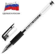 Ручка гелевая РОССИЯ «PATRIOT-GT», ЧЕРНАЯ, корпус прозрачный, узел 0,7 мм, линия письма 0,4 мм, BRAUBERG, 143960