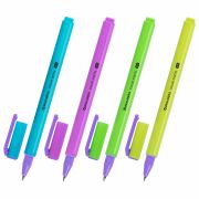 Ручка гелевая BRAUBERG «COLOR NEON», ЧЕРНАЯ, корпус ассорти, узел 0,5 мм, линия 0,35 мм, 144120