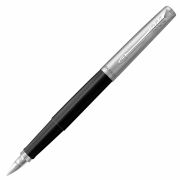 Ручка перьевая PARKER «Jotter Originals Black Chrome CT», корпус черный, детали из нержавеющей стали, синяя, 2096894