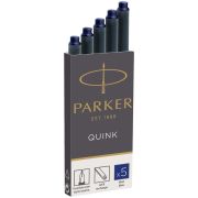 Картриджи чернильные PARKER «Cartridge Quink», КОМПЛЕКТ 5 штук, блистер, синие, 1950403