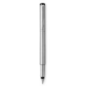 Ручка перьевая PARKER «Vector Stainless Steel», корпус серебристый, детали из нержавеющей стали, синяя, S0029690