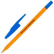 Ручка шариковая STAFF «Basic BP-66 ORANGE», СИНЯЯ, корпус оранжевый, узел 1 мм, линия письма 0,5 мм, 144453