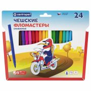 Фломастеры 24 ЦВЕТА CENTROPEN «Пингвины», смываемые, вентилируемый колпачок, 7790/24ET, 7 7790 2486