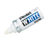 Маркер-краска лаковый PENTEL (Япония) WHITE, 6,5 мм, БЕЛЫЙ, алюминиевый корпус, длина письма 1200 м, X100W