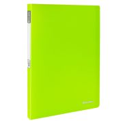 Папка 20 вкладышей BRAUBERG «Neon», 16 мм, неоновая, зеленая, 700 мкм, 227448