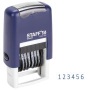 Нумератор 6-разрядный STAFF, оттиск 22х4 мм, «Printer 7836», 237434