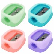 Точилка ЮНЛАНДИЯ «COLOR PASTEL», двуцветная, пастельные цвета ассорти, 272505