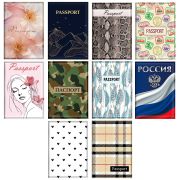 Обложка для паспорта «Cool Mix 3», мягкая вставка изолон, 10 дизайнов ассорти, цветной принт, ПВХ, STAFF, 238860