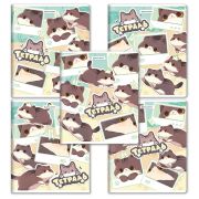 Тетрадь А5 48 л. BRAUBERG скоба, клетка, выборочный лак, кросс-серия МИЛЫЕ КОТЫ, 405193