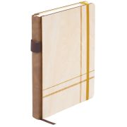 Ежедневник недатированный, А5, 145х210 мм, BRAUBERG «Natural», резинка-фиксатор, держатель для ручки, 160 л., деревянный, 117136