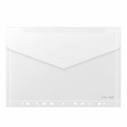 Папка-конверт с перфорацией А4, BRAUBERG «UNIVERSAL», КОМПЛЕКТ 10 шт., прозрачная, 0,15 мм, 273078