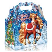 Подарок новогодний «ЛАРЕЦ ЗЛАТИК», НАБОР конфет 1000 г, картонная коробка, МОСУПАК