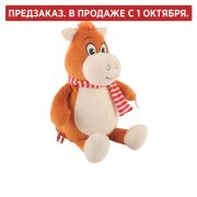 Подарок новогодний ВЕСЕЛЬЧАК В ШАРФЕ «Мягкая игрушка-символ 2026 года», НАБОР конфет 600 г, WELDAY (ВЭЛДЭЙ)