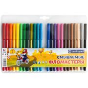 Фломастеры 24 ЦВЕТА CENTROPEN «Washable», смываемые, вентилируемый колпачок, 7790/24TP, 777902485