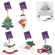 Украшение елочное (1 шт.) «Xmas Toys» 11х9,5 см, полимерная глина, ассорти 5 дизайнов, ЗОЛОТАЯ СКАЗКА, 592412