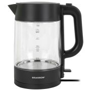 Чайник BRASSON (БРАССОН) KT-727, 1,7 л, 2200 Вт, стекло, графит, подсветка, 455190