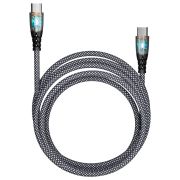 Кабель Type-C - Type-C, 1 м, 3 А, SMARTBUY, для быстрой зарядки и передачи данных, черный, FCTRANSP-BLACK