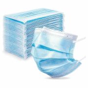 Маски медицинские SENSE одноразовые КОМПЛЕКТ 50 штук короб, 3-х слойные, мельтблаун, голубые