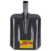 Лопата совковая без черенка 22х35 см, ребра жесткости, рельсовая сталь, RABBITEX (РАББИТЕКС) «RAIL STEEL», 700488