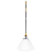 Грабли веерные 15 зубьев раздвижные, захват 20-60 см, ОБЩАЯ ДЛИНА 120-150 см, RABBITEX (РАББИТЕКС) «LONG HANDLE», 700495