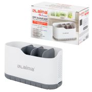 Стакан-органайзер для зубных щеток и пасты, БЕЛЫЙ, 9х19х12 см, LAIMA HOME, 700047