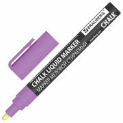 Маркер меловой CHALK LIQUID MARKER, ФИОЛЕТОВЫЙ, 3 мм, стираемый, BRAUBERG «CHALK», 152588