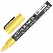 Маркер меловой CHALK LIQUID MARKER, ЗОЛОТИСТЫЙ, 3 мм, стираемый, BRAUBERG «CHALK», 152594
