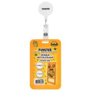 Бейдж вертикальный с 3D-печатью «Street food» (85х54 мм), с рулеткой, СЛАЙДЕР, FUNSTER (ФАНСТЕР), 238843