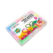 Набор резинок для плетения украшений 1 000 шт., 21 цвет, бокс, бусины, BAMBOX (БАМБОКС), 665978