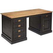 Стол письменный Secret de Maison BLACK LABEL (mod. WA-0036) дерево акация, манго, мдф, 176х78х80 см, черный/натуральный