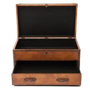 Столик - сундук Secret De Maison CONCORDE ( mod. 3176 ) дерево манго/кожа буйвола, 42х92х52см, Античный светлый