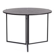 Стол складывающийся YOOP (mod. 1202) ЛДСП+меламин/металл, 100 х 100 х 72 см, чёрный мрамор/чёрный
