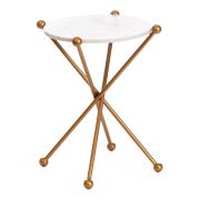 Столик кофейный Secret De Maison TRIXY ( mod. 19993 ) алюминиевый сплав/мрамор, 48*48*56 см, золотой/gold