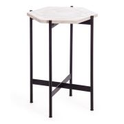 Столик кофейный Secret De Maison FENDY ( mod. 11980 ) алюминиевый сплав/мрамор, 38*38*53 см, античная медь