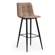 Стул барный Chilly/Чилли (мод.7095б) ткань/металл, 53х44х104см, бежевый бархат 5/черный