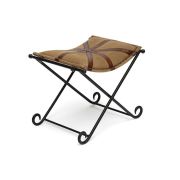 Стул Secret de Maison Flex/Флекс (мод. M-1929) металл/кожа буйвола/ткань хлопок, 45х52х46см, коричневый/ткань: винтаж