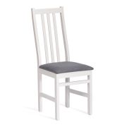 Стул Sweden/Свиден Нью, Многослойный березовый шпон, white/велюр серый, 41х40х99 см