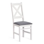 Стул Crossman/Кроссман Нью, многослойный березовый шпон, 41х40х100см, белый/велюр серый