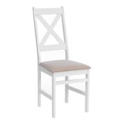 Стул Crossman/Кроссман Нью, многослойный березовый шпон, 41х40х100см, белый/велюр бежевый