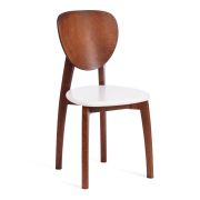 Стул Diamante/Диамант жесткое сидение бук, 42х42х85см, коричневый/белый