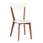 Стул жесткое сиденье Maxi/Макси каркас бук, сиденье, спинка - МДФ, 86х48.5х54.5см, белый + коричневый