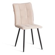 Стул обеденный Bari LT, флок , бежевый/черный, 7, 41х55х89 см