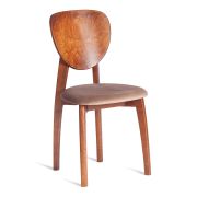 Стул Diamante/Диамант мягкое сидение бук, 42х42х85см, темный орех (тобако), ткань тенерифе мокко