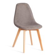Стул CINDY SOFT (mod. C1021F1-1) фактурный велюр/дерево бук, 55 х 48 х 83 см, Серый LY1701-26 / натуральный