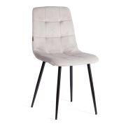 Стул Chilly/Чилли (мод. JSC-220) велюр/металл, 44,5х52,5х88см, светло-серый HLR14/черный