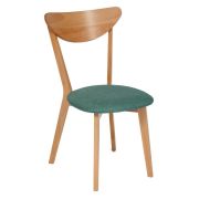 Стул мягкое сиденье/ цвет сиденья - Морская волна Maxi/Макси (комплект) каркас бук, сиденье ткань, натуральный бук